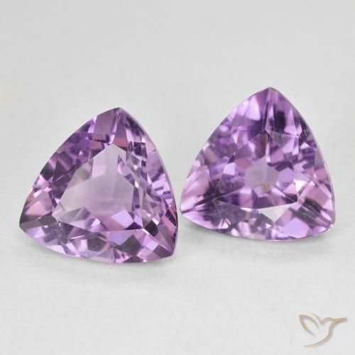 5.72 ct natürliche Hell-Mittelviolett Amethyst-Edelsteine, Trillion, VS