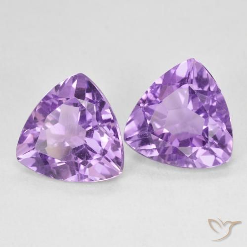 5.57 ct natürliche Mittelviolett Amethyst-Edelsteine, Trillion, VS