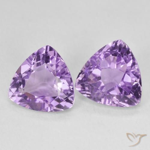 5.63 ct natürliche Tiefes Irisviolett Amethyst-Edelsteine, Trillion, VS