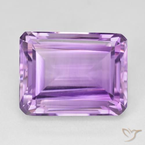 20.03ct Natürlicher Hellrosa Violett Amethyst, Smaragdschliff, VVS