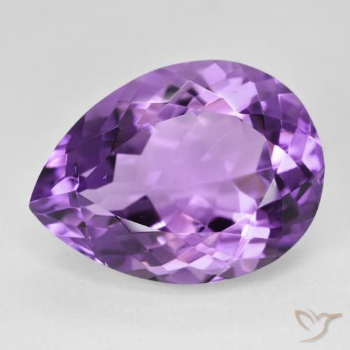 18.75ct Natürlicher Mittelviolett Amethyst, Birnenform, VVS