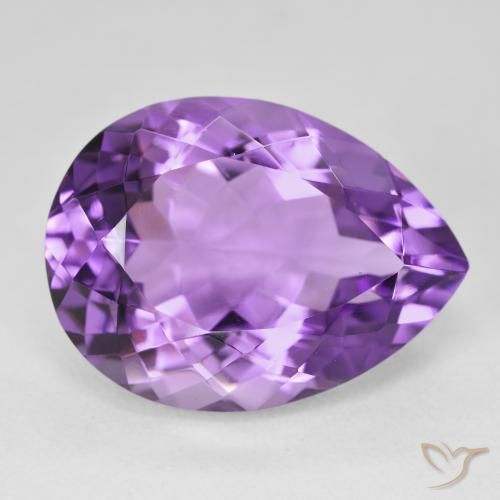 9,17 ctw natürlicher Mittelviolett Amethyst, Birnenform, VVS