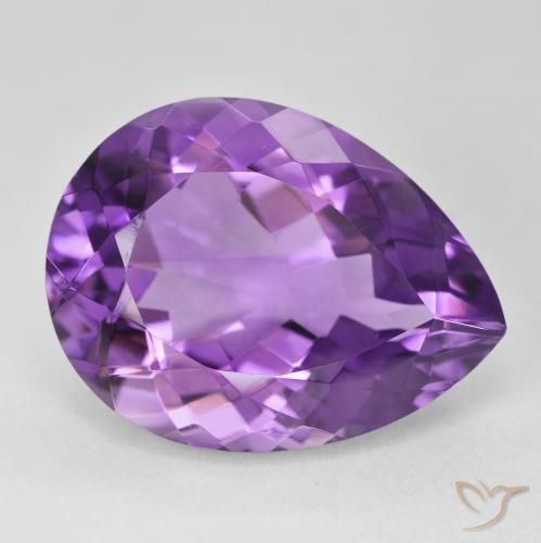 9,17 ctw natürlicher Medium Light Purplish-Violet Amethyst, Birnenform, VVS