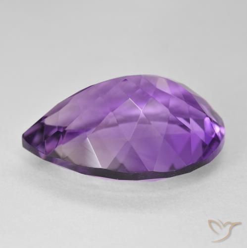 9,17 ctw natürlicher Medium Light Purplish-Violet Amethyst, Birnenform, VVS