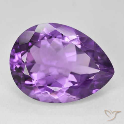 18.10ct Natürlicher Lilaisch-violett Amethyst, Birnenform, VVS