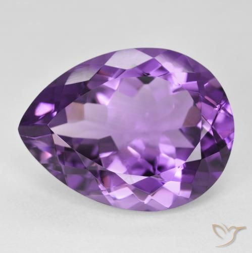 9,17 ctw natürlicher Lilaisch-violett Amethyst, Birnenform, VVS