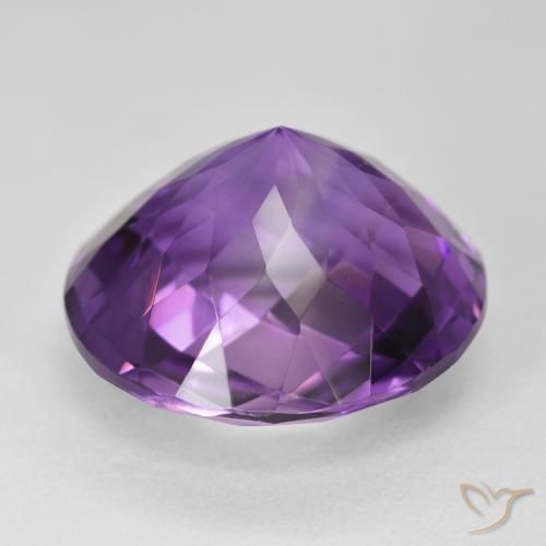 9,17 ctw natürlicher Medium Dark-Violet Amethyst, Runden, VVS