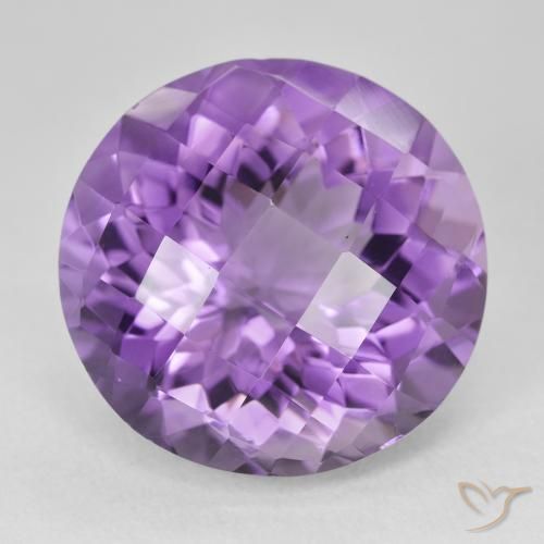 18.92ct Natürlicher Hell-Mittelviolett Amethyst, Runden, VVS