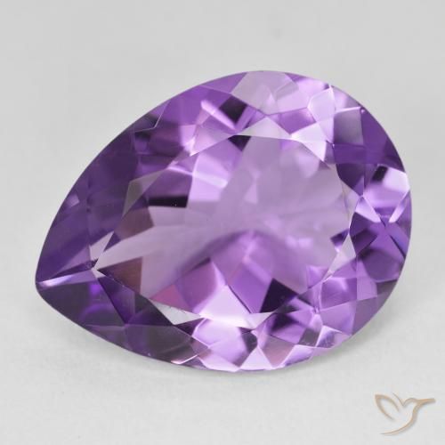 15.70ct Natürlicher Mittelviolett Amethyst, Birnenform, VVS