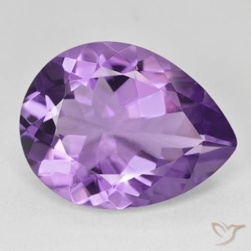 9,17 ctw natürlicher Mittelviolett Amethyst, Birnenform, VVS