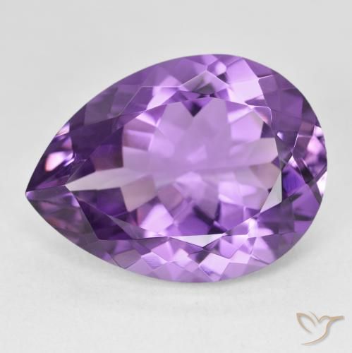 17.90ct Natürlicher Intensives Violett Amethyst, Birnenform, VVS