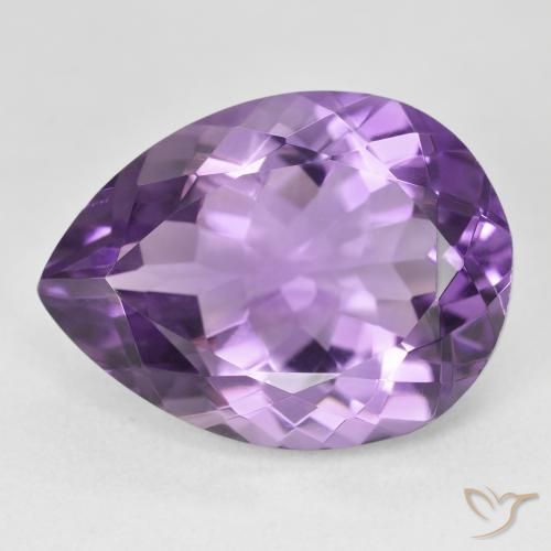 18.19ct Natürlicher Lebhaftes Violett Amethyst, Birnenform, VVS-VS