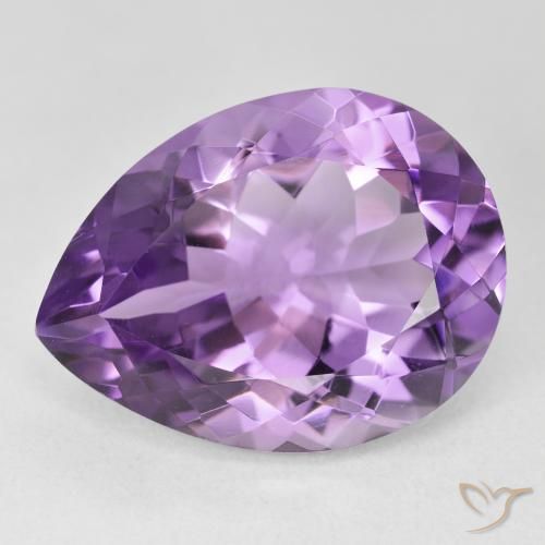 17.75ct Natürlicher Lilaisch-violett Amethyst, Birnenform, VVS