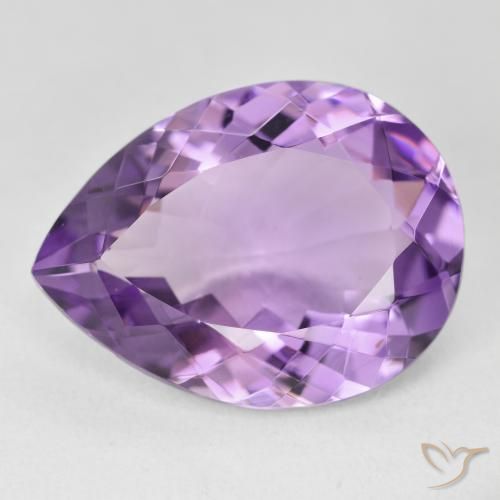 16.38ct Natürlicher Mittelviolettes Violett Amethyst, Birnenform, VVS