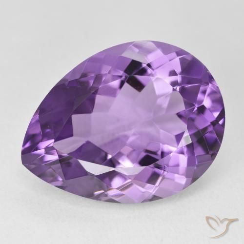 17.84ct Natürlicher Intensives Violett Amethyst, Birnenform, VVS