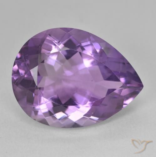 18.06ct Natürlicher Mittelviolett Amethyst, Birnenform, VVS-VS
