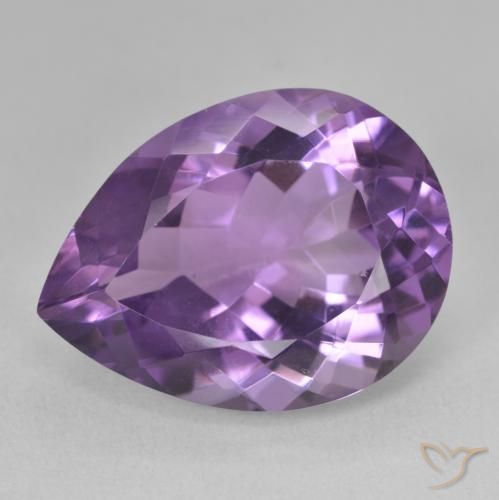 9,17 ctw natürlicher Mittelviolett Amethyst, Birnenform, VVS-VS