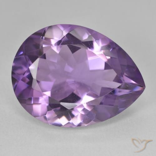 9,17 ctw natürlicher Mittelviolett Amethyst, Birnenform, VVS-VS