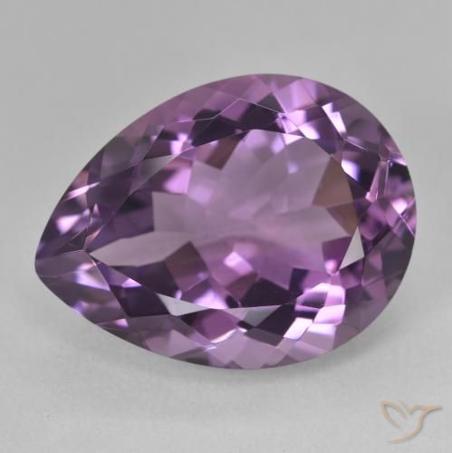 18.08ct Natürlicher Mittelviolett Amethyst, Birnenform, VVS