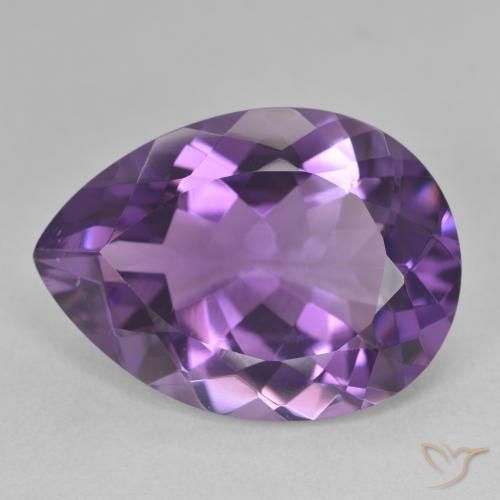15.83ct Natürlicher Mittelviolett Amethyst, Birnenform, VVS-VS