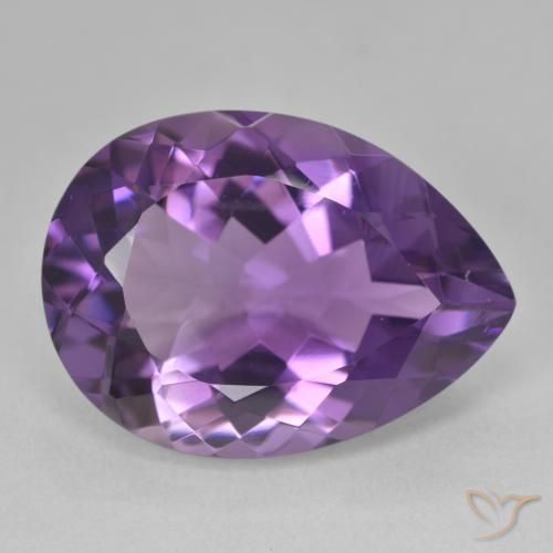 9,17 ctw natürlicher Mittelviolett Amethyst, Birnenform, VVS-VS