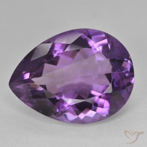 9,17 ctw natürlicher Medium Light-Violet Amethyst, Birnenform, VVS