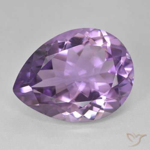 17.69ct Natürlicher Lilaisch-violett Amethyst, Birnenform, VVS-VS