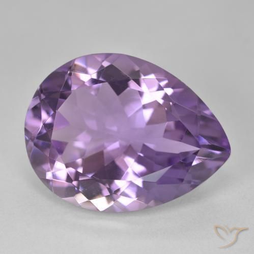 9,17 ctw natürlicher Lilaisch-violett Amethyst, Birnenform, VVS-VS