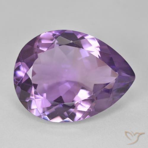 9,17 ctw natürlicher Medium Light Purplish-Violet Amethyst, Birnenform, VVS-VS