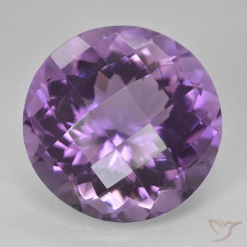 19.88ct Natürlicher Mittelviolett Amethyst, Runden, VVS-VS