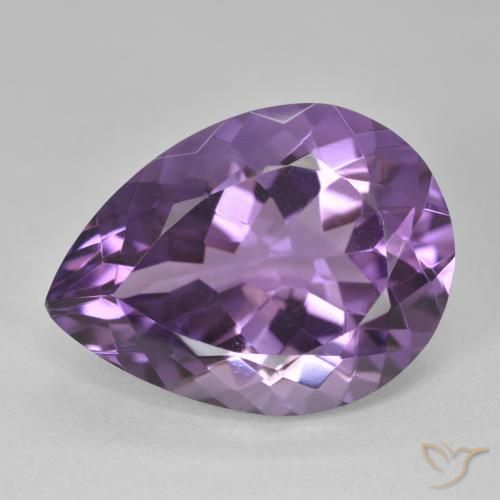 16.68ct Natürlicher Mittelviolett Amethyst, Birnenform, VVS-VS