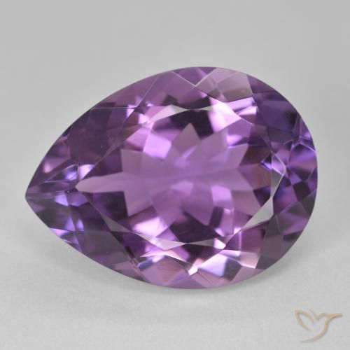18.51ct Natürlicher Mittel Violett-Rosa Amethyst, Birnenform, VVS-VS