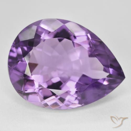 9,17 ctw natürlicher Medium Light Purplish-Violet Amethyst, Birnenform, VVS