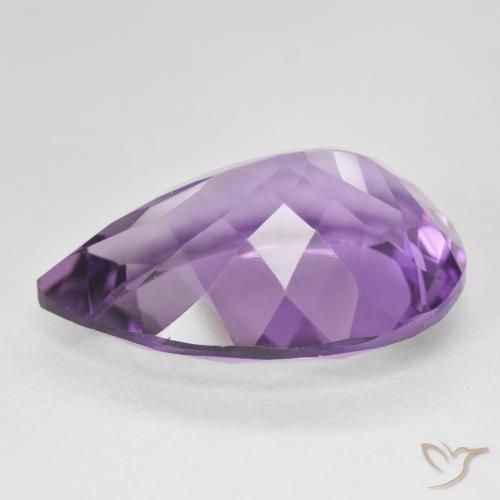 9,17 ctw natürlicher Medium Light Purplish-Violet Amethyst, Birnenform, VVS