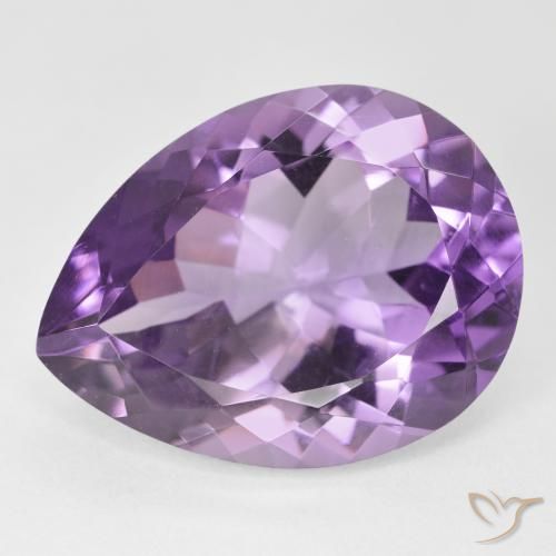17.65ct Natürlicher Mittel Violett-Rosa Amethyst, Birnenform, VVS