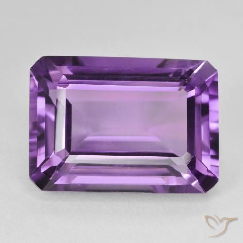 15.55ct Natürlicher Lilaisch-violett Amethyst, Smaragdschliff, VVS-VS