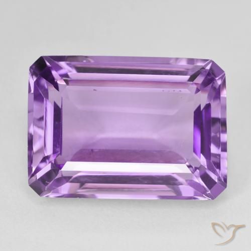 15.67ct Natürlicher Lilaisch-violett Amethyst, Smaragdschliff, VS