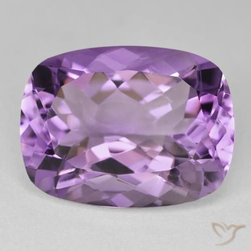 19.00ct Natürlicher Hell-Mittelviolett Amethyst, Kissen, VVS-VS