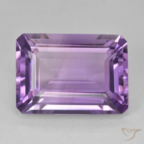 15.60ct Natürlicher Mittelviolettes Violett Amethyst, Smaragdschliff, VVS