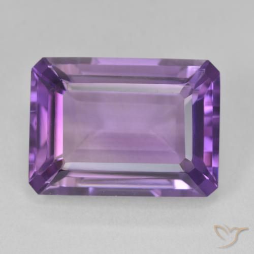 14.30ct Natürlicher Lebhaftes Violett Amethyst, Smaragdschliff, VVS