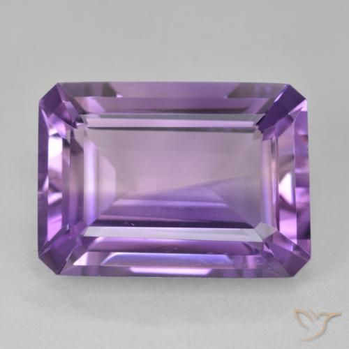 15.56ct Natürlicher Lebhaftes Violett Amethyst, Smaragdschliff, VVS