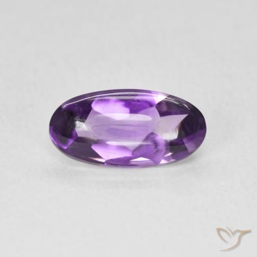 1.27ct Natürlicher Mittelviolett Amethyst, Oval, Transparent