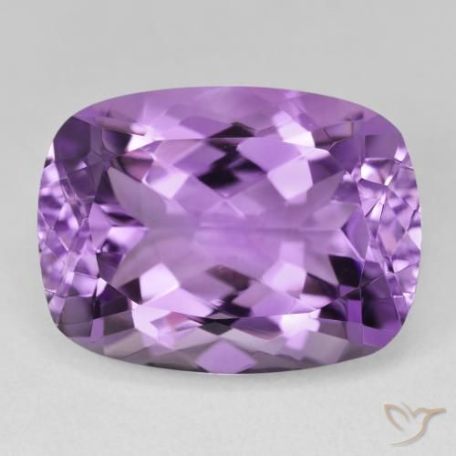 19.24ct Natürlicher Hell-Mittelviolett Amethyst, Kissen, VVS-VS
