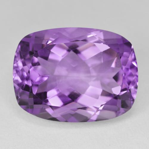19.50ct Natürlicher Mittelviolett Amethyst, Kissen, VVS-VS