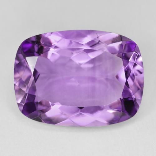 15.62ct Natürlicher Medium Light Purplish-Violet Amethyst, Kissen, VVS-VS