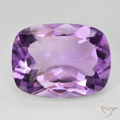 16.52ct Natürlicher Hell-Mittelviolett Amethyst, Kissen, VVS