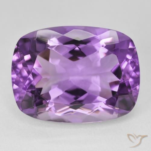 19.53ct Natürlicher Hell-Mittelviolett Amethyst, Kissen, VVS