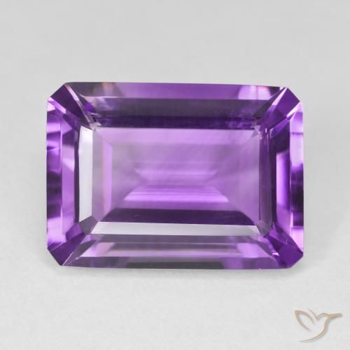 14.38ct Natürlicher Lebhaftes Violett Amethyst, Smaragdschliff, VVS-VS