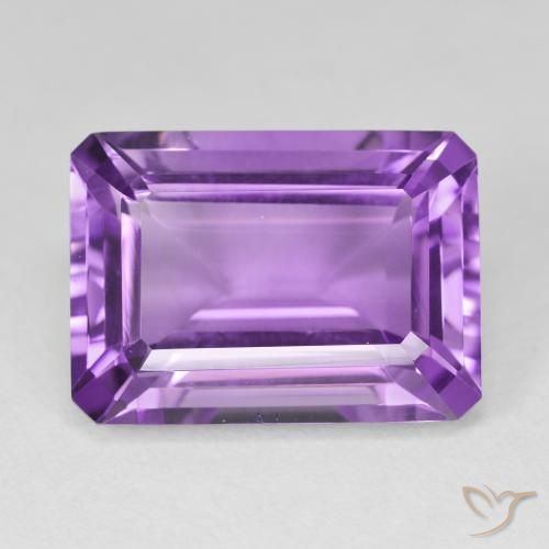 15.32ct Natürlicher Lebhaftes Violett Amethyst, Smaragdschliff, VVS-VS