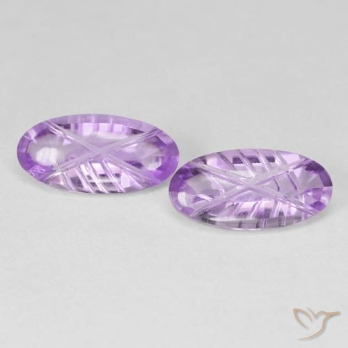 3.46ctw Natürlicher Helles rosa Violett Amethyst, Oval, Transparent